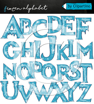 Preview of Christmas Alphabet Clipart #3 Frozen