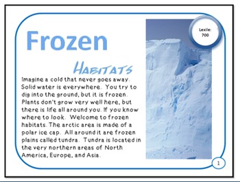 Preview of Frozen Arctic and Tundra Habitats Plant and Animal Adaptations PDF Presentation