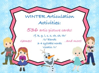 Preview of Frozen Articulation Activities