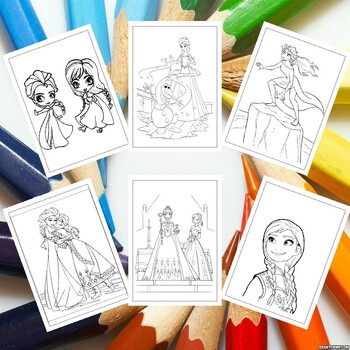 Printable Disney Frozen Coloring Pages Collection: Elsa, Anna, and