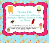 Frozen Fun: a Language Game with Antonyms, Synonyms, Homon