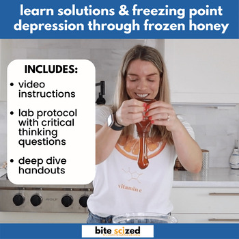 Preview of Frozen Honey Lab and Lesson Plan [freezing point depression through cooking]