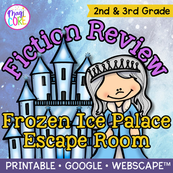 Preview of Frozen Reading Comprehension Review Escape Room Webscape 2nd 3rd Grade Activity