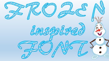 Preview of Frozen Inspired diagonal font - for personal and commercial use