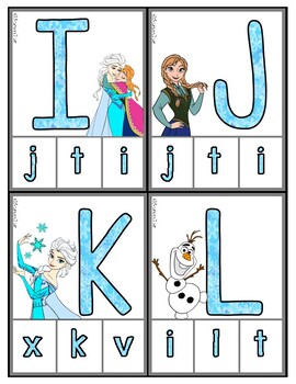 frozen matching uppercase to lowercase letters by sharon oliver