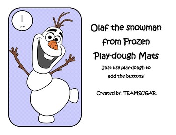 Frozen Olaf play-dough mates by SugarCreek | Teachers Pay Teachers