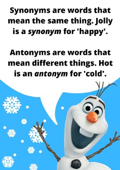 Preview of Frozen Two Synonym and Antonym Songs