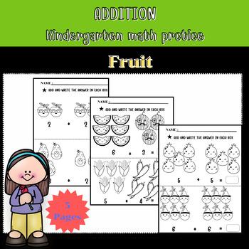 Preview of Fruit Addition Practice Worksheets