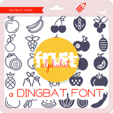 Fruit Alphabet Icons Dingbat Font - W Λ D L Ξ N