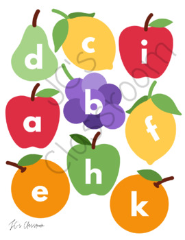 fruit alphabet clipart