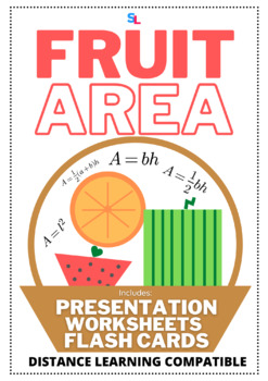 Preview of Fruit Area - Learn 2D area using fruits! - Lesson Materials