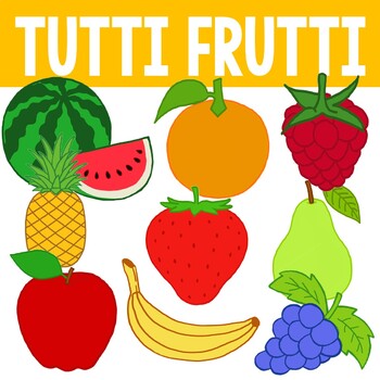 Preview of Fruit Clipart - Nine Different Fruits