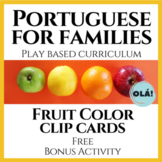 Fruit Color Clip Cards | Olá Portuguese for Families Bonus