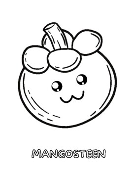 mangosteen coloring page