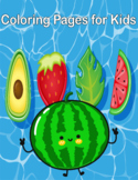 Fruit Coloring Pages for Kids and kindergarten