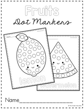 Preview of Fruit Dot Markers Coloring Pages