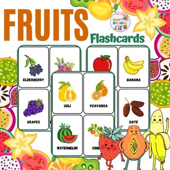 Fruit Flashcards Activity / Printable December Worksheets | TPT