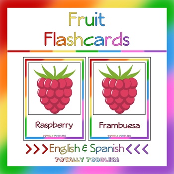 Preview of Fruit | Flashcards | English & Spanish