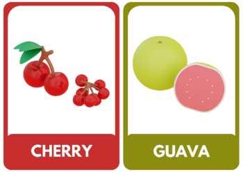 Preview of Fruit Flashcards in Portuguese/English