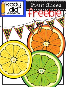 Preview of Fruit Freebie {by Kady Did Doodles} 4 Color images