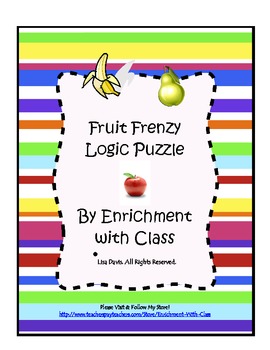 Preview of Fruit Frenzy Logic Puzzle for K-2 (Critical Thinking, Gifted, Early Finishers)
