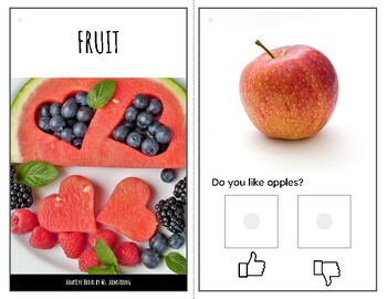 Preview of Fruit || Interactive Adaptive Book for Special Education