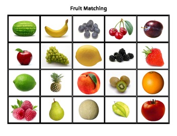 fruit matching by katie fontaine teachers pay teachers