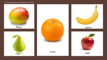 Preview of Fruit Matching Cards-Montessori