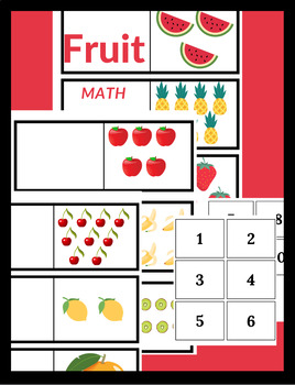 Preview of Fruit Math Cards