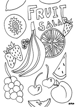 salad coloring page
