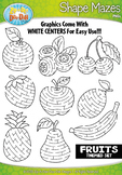 Fruit Shaped Mazes Clipart {Zip-A-Dee-Doo-Dah Designs}