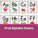 Fruit Themed Alphabet Flashcards & Posters