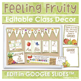 Fruit Themed Editable Classroom Decor