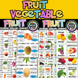 Fruit & Vegetable Bilingual (English / Spanish) Task Cards