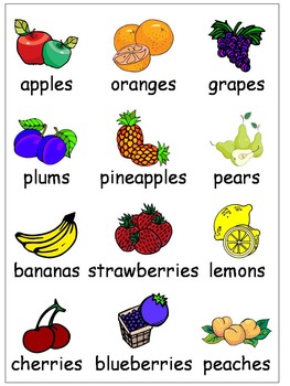 Fruit & Vegetable Writing Folder by Sharon Dudley | TpT