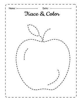 Fruit & Vegetable tracing and coloring pages. by Open Your Mind With ...
