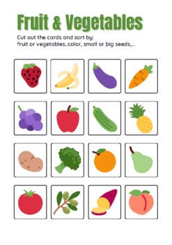 Preview of Fruit & Vegetables Write the missing letter.