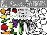 Fruit & Veggie Clipart Set {FREEBIE}