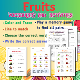 Fruit Vocabulary Worksheet !