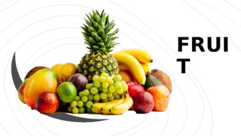 Preview of Fruit - Vocabulary builder , Speak in English, Identify unique fruits, Activity