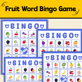 Fruit Word Bingo Game(30 different cards & calling cards)