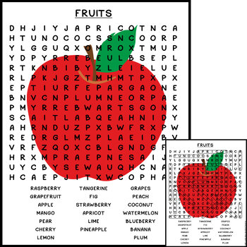 Preview of Fruit Word Search