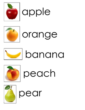 Preview of Fruit Word Wall