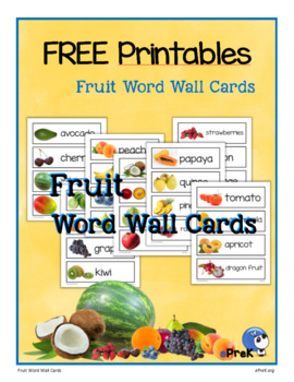 Preview of Fruit Word Wall Cards
