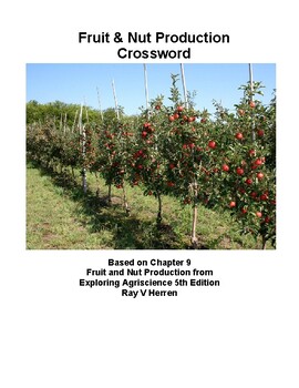 Fruit and Nut Production Crossword by Kevin Sparenberg TPT
