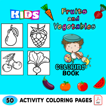 vegetables coloring pages for kids printable