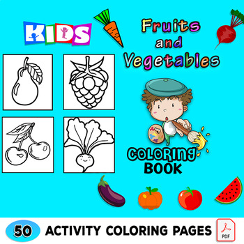 coloring pages for kids fruits and vegetables