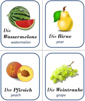 Betzold Flash Cards Obst/Gemüse Sprach-Förderung Bild-Karten Magnet-Karten 