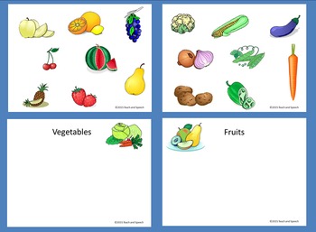 Fruit and Vegetable Sort by Teach and Speech | Teachers Pay Teachers