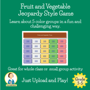 Preview of Fruit and Vegetable Game/PowerPoint Game/ Jeopardy